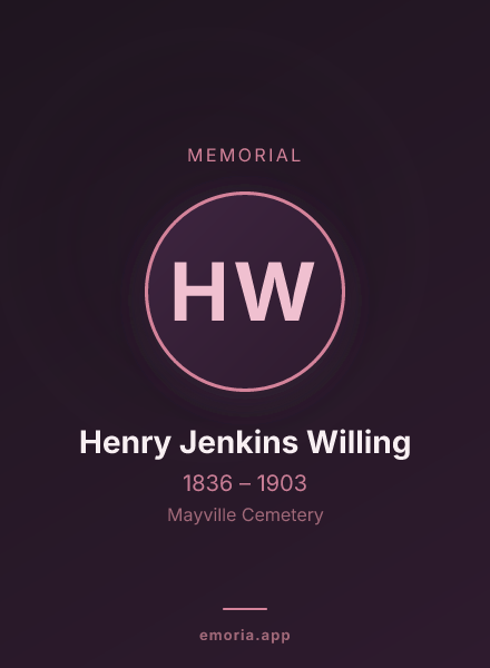 Memorial portrait of Henry Jenkins Willing