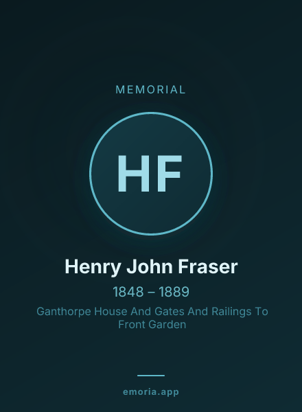 Memorial portrait of Henry John Fraser