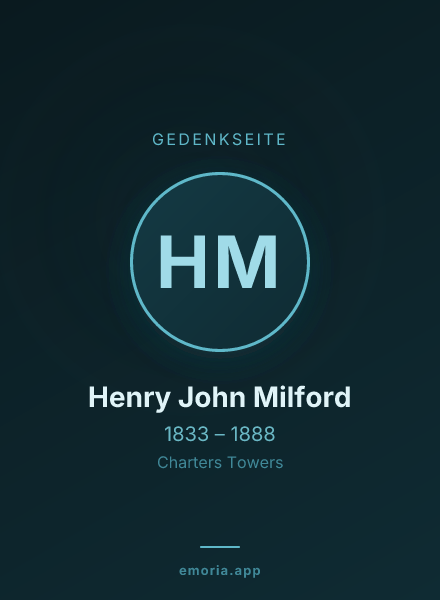 Gedenkportrait von Henry John Milford