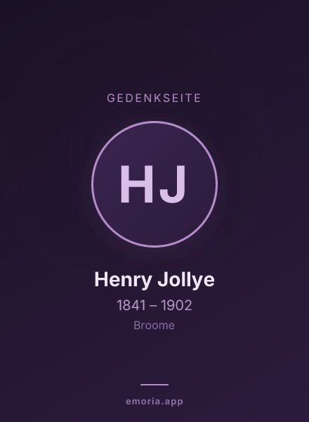 Gedenkportrait von Henry Jollye