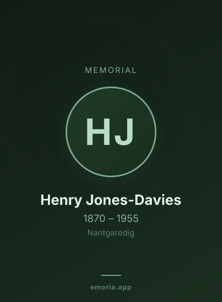 Memorial portrait of Henry Jones-Davies