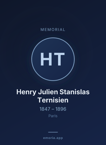Memorial portrait of Henry Julien Stanislas Ternisien