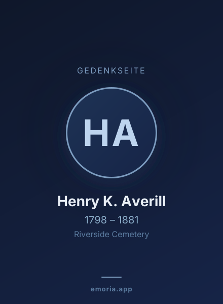 Gedenkportrait von Henry K. Averill