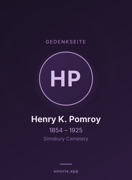 Gedenkportrait von Henry K. Pomroy