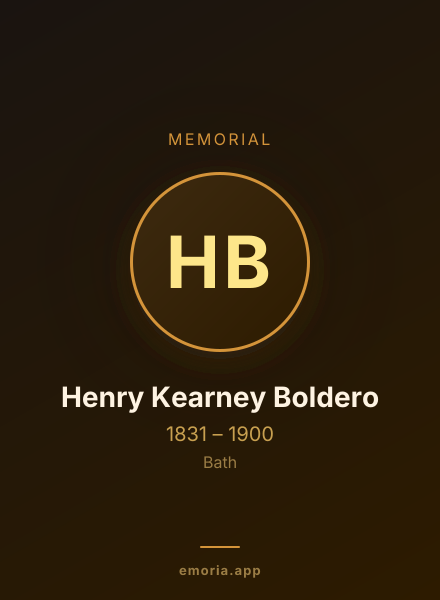 Memorial portrait of Henry Kearney Boldero