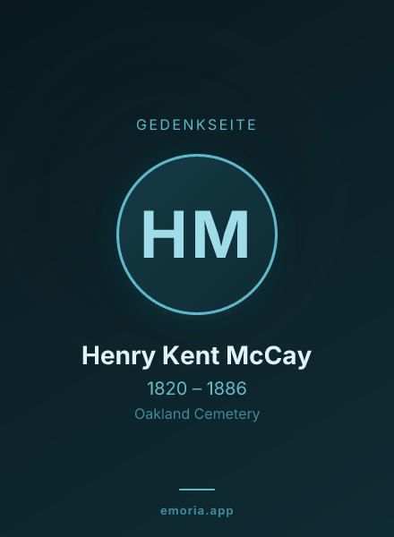 Gedenkportrait von Henry Kent McCay