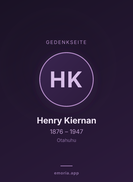Gedenkportrait von Henry Kiernan