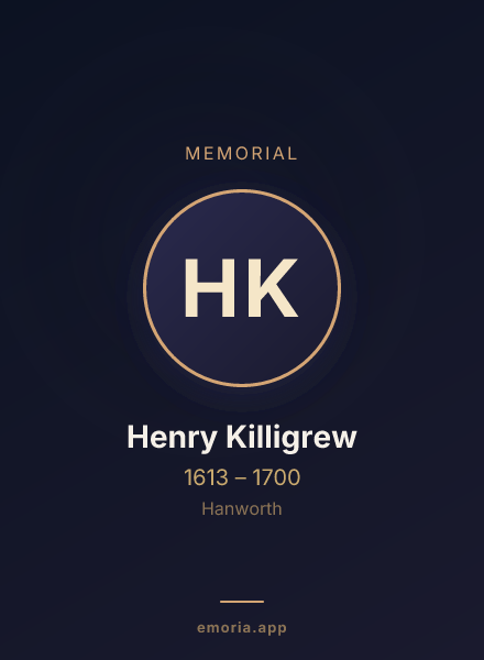 Memorial portrait of Henry Killigrew
