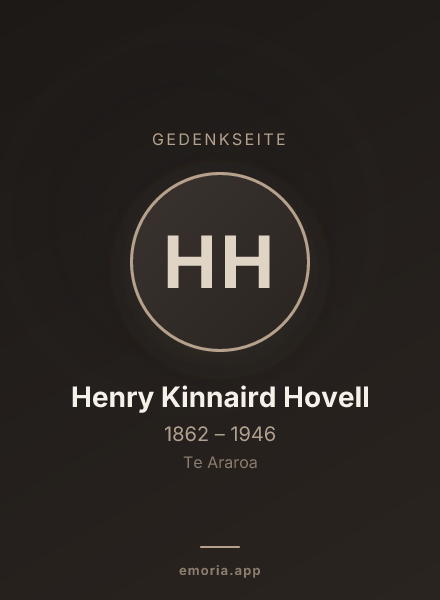 Gedenkportrait von Henry Kinnaird Hovell