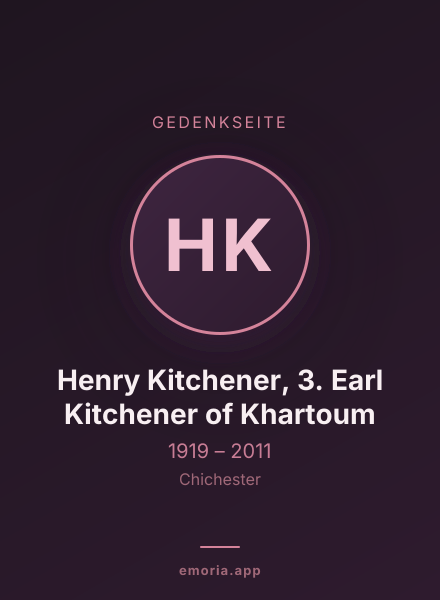 Gedenkportrait von Henry Kitchener, 3. Earl Kitchener of Khartoum
