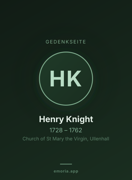 Gedenkportrait von Henry Knight