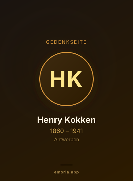Gedenkportrait von Henry Kokken