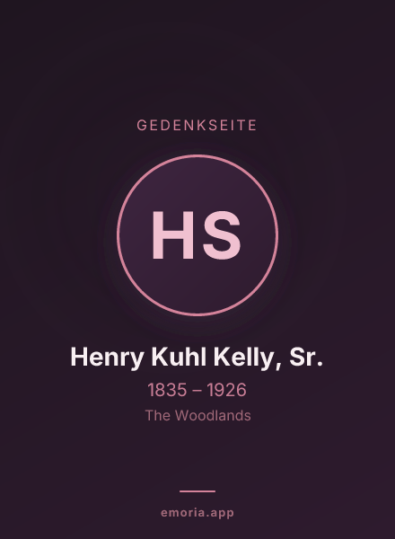 Gedenkportrait von Henry Kuhl Kelly, Sr.