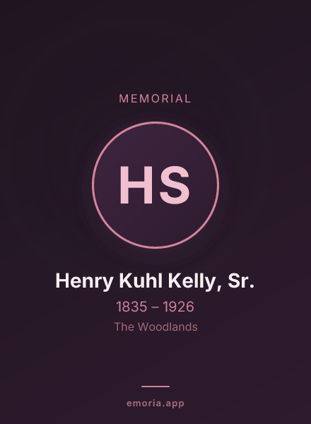 Memorial portrait of Henry Kuhl Kelly, Sr.