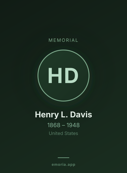 Memorial portrait of Henry L. Davis