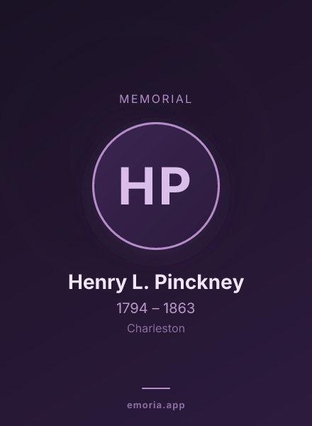 Memorial portrait of Henry L. Pinckney