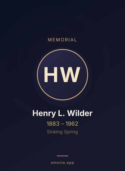 Memorial portrait of Henry L. Wilder