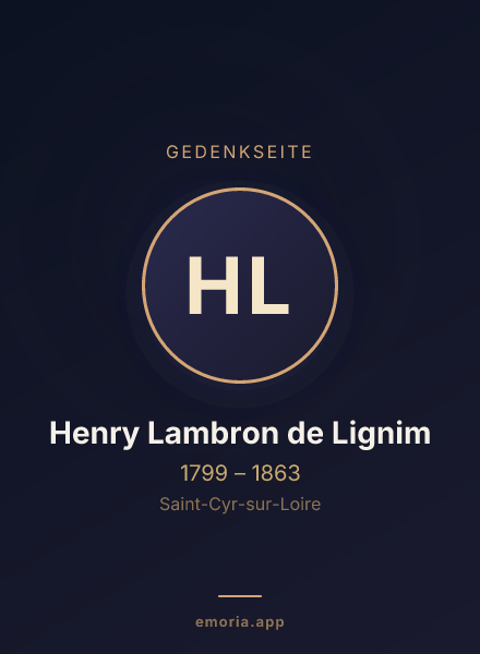 Gedenkportrait von Henry Lambron de Lignim