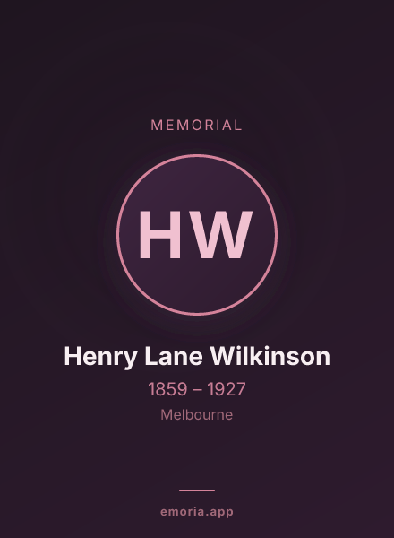 Memorial portrait of Henry Lane Wilkinson
