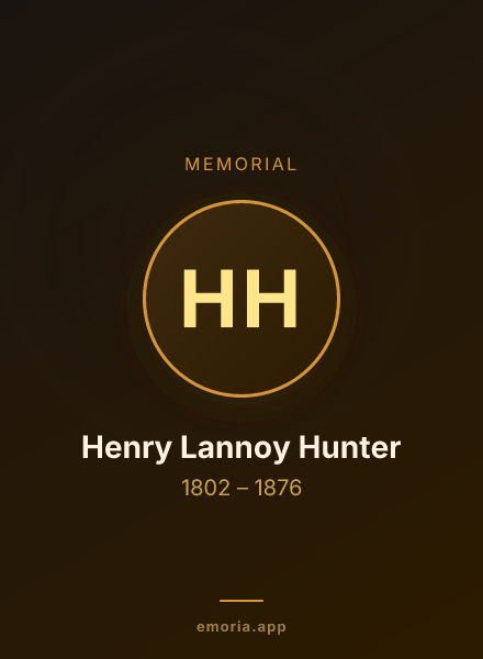 Memorial portrait of Henry Lannoy Hunter