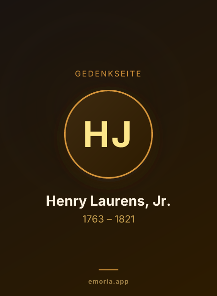 Gedenkportrait von Henry Laurens, Jr.