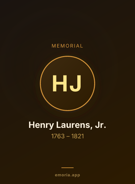Memorial portrait of Henry Laurens, Jr.