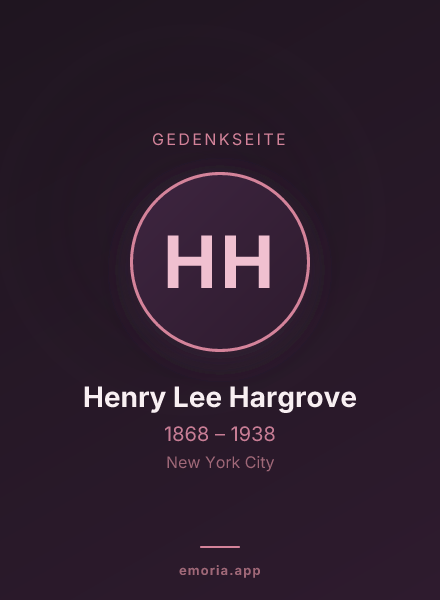 Gedenkportrait von Henry Lee Hargrove