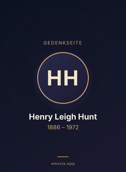 Gedenkportrait von Henry Leigh Hunt