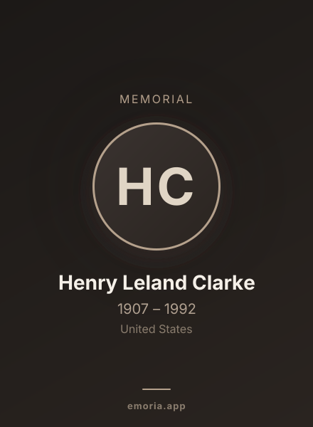 Memorial portrait of Henry Leland Clarke
