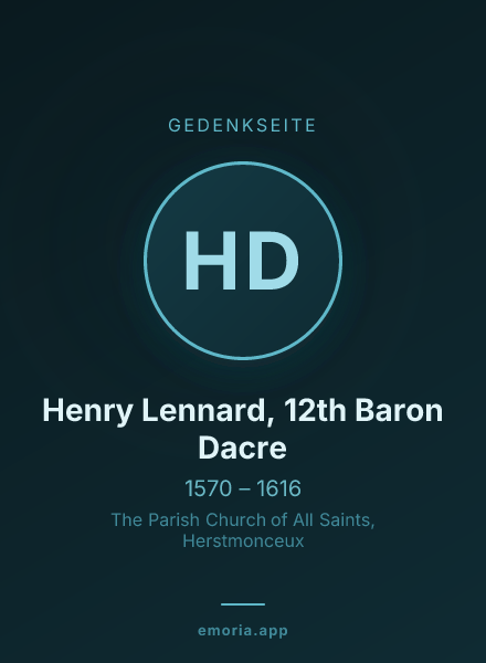 Gedenkportrait von Henry Lennard, 12th Baron Dacre