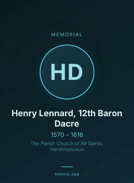Memorial portrait of Henry Lennard, 12th Baron Dacre