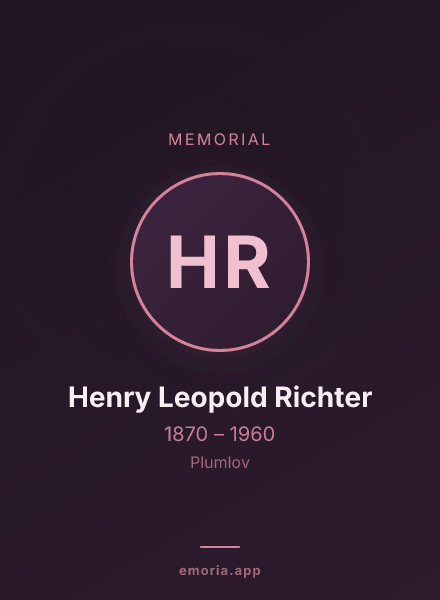 Memorial portrait of Henry Leopold Richter