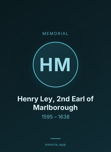 Memorial portrait of Henry Ley, 2nd Earl of Marlborough