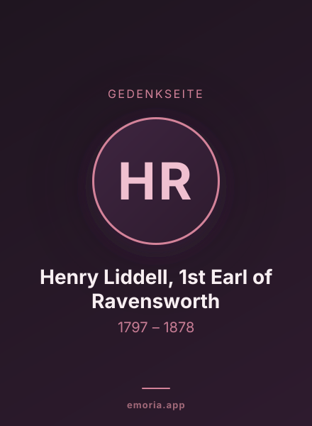 Gedenkportrait von Henry Liddell, 1st Earl of Ravensworth
