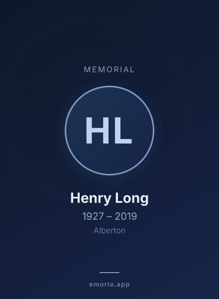 Memorial portrait of Henry Long