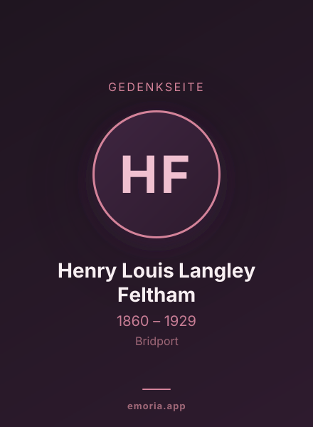 Gedenkportrait von Henry Louis Langley Feltham