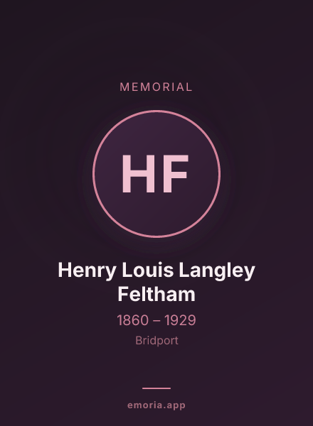 Memorial portrait of Henry Louis Langley Feltham