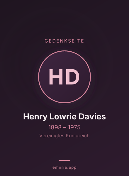 Gedenkportrait von Henry Lowrie Davies