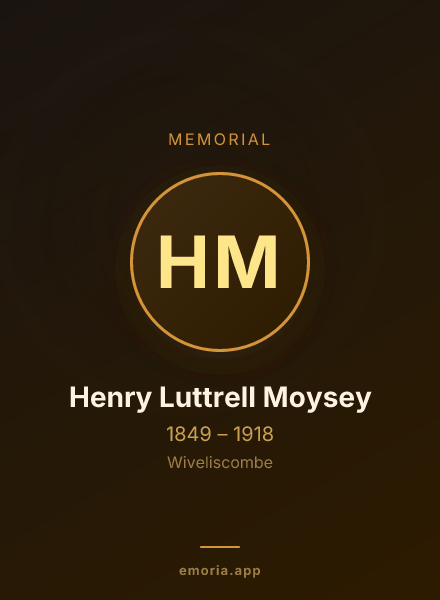 Memorial portrait of Henry Luttrell Moysey