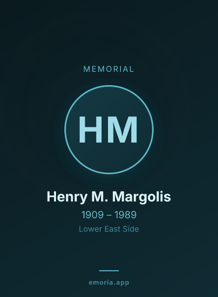Memorial portrait of Henry M. Margolis