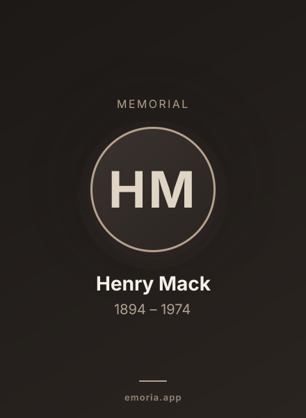 Memorial portrait of Henry Mack