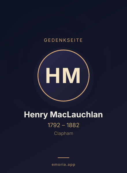 Gedenkportrait von Henry MacLauchlan