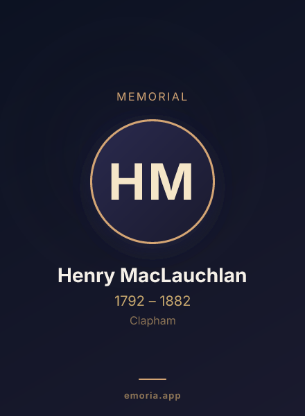 Memorial portrait of Henry MacLauchlan