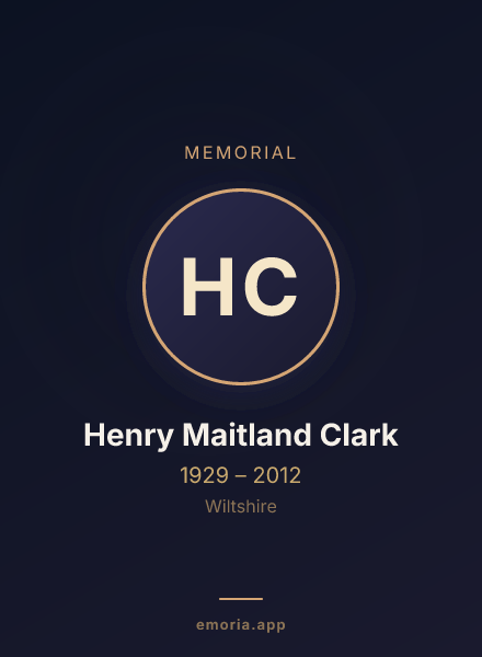 Memorial portrait of Henry Maitland Clark