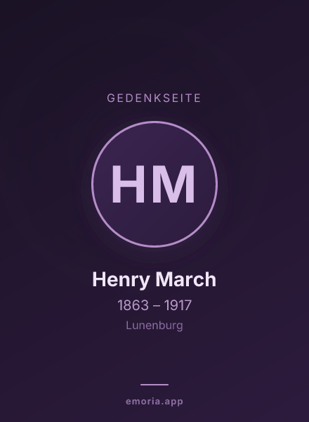 Gedenkportrait von Henry March