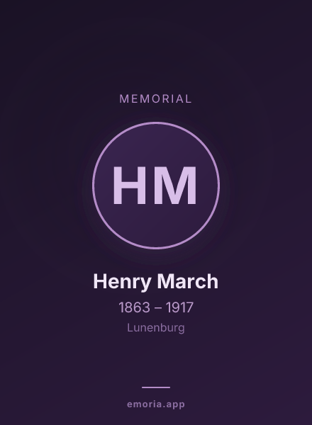 Memorial portrait of Henry March
