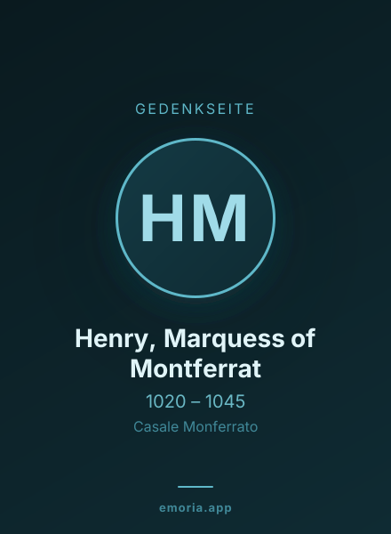 Gedenkportrait von Henry, Marquess of Montferrat