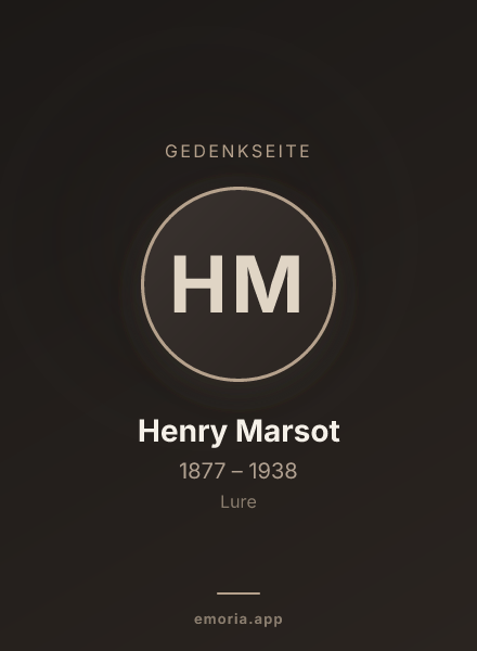 Gedenkportrait von Henry Marsot
