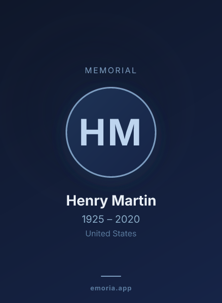 Memorial portrait of Henry Martin
