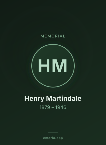 Memorial portrait of Henry Martindale